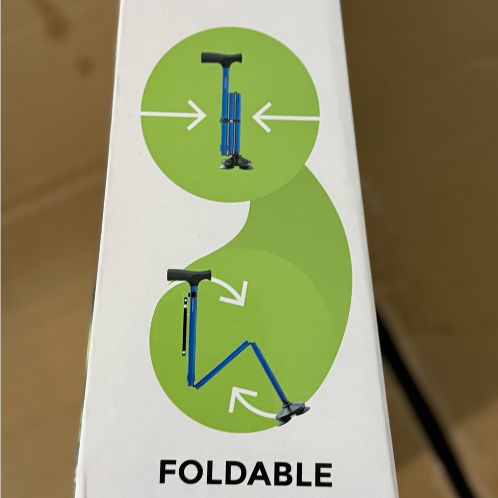 Blue Walking Cane with Ergonomic Handle - Picture 3 of 5